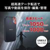 SanDisk Portable SSD 1TB USB3.2Gen2 Read Up to 1050MB/s Splashproof Dustproof SDSSDE61-1T00-GH25 Extreme Portable Win Mac PS4 Eco Package view 2