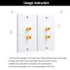 Weewooday 4 Pcs Single Gang 1.0 Speaker Wire Wall Plate (Banana Plug Wall Plate) for 1 Speaker, White view 3
