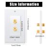 Weewooday 4 Pcs Single Gang 1.0 Speaker Wire Wall Plate (Banana Plug Wall Plate) for 1 Speaker, White view 4