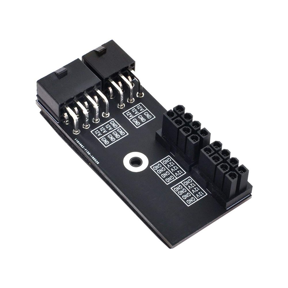 cablecc Dual ATX 8Pin Female to 6+8pin Male 180 Degree Right Angled Power Adapter for NVIDIA 3080 3090 Graphics Card GPU