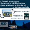 128GB 10.1" Audio Monitor Backup Camera Built-in DVR Dash Cam for RV Truck Trailer Rear Side Front Backing View Wired System 1080P HD Image 4 Split Screen IP69 Waterproof Avoid Blind Spot A10 view 3