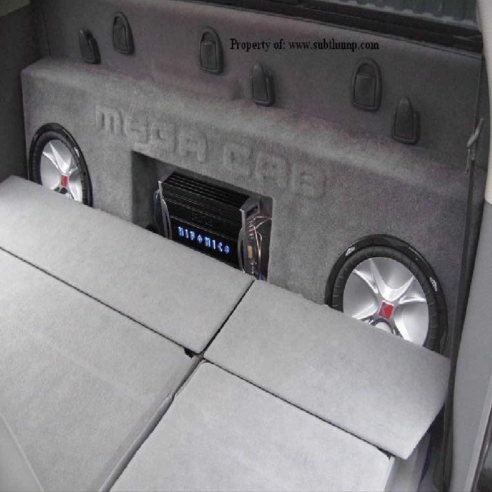 2012-2022 Ram Mega Cab Dual 10 Sub Box with Amp Space