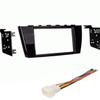 Car Stereo Dash Mount Kit and Wire Harness Combo to Install a Double Din Size Aftermarket Radio for 2014 2015 2016 2017 Mitsubishi Mirage (No 2017 7 inch Touchscreen) view 1