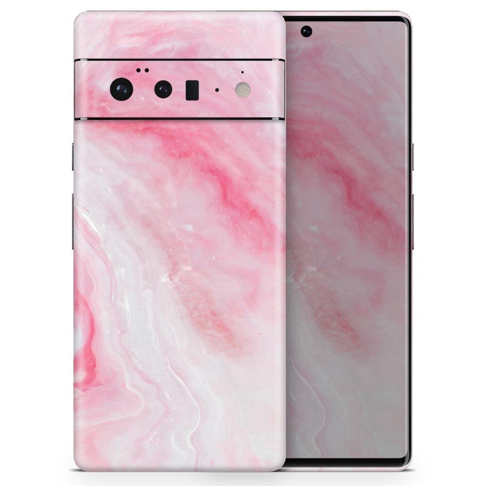 Design Skinz Marbleized Pink Paradise V6 - Full-Body Cover Wrap Decal Skin-Kit Compatible with The Google Pixel 4 XL (Full-Body, Screen Trim & Back Skin)