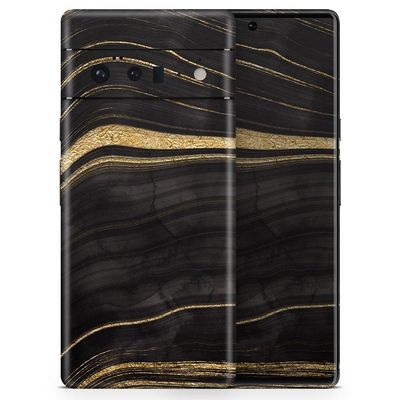 Design Skinz Vivid Agate Vein Slice Foiled V9 Full-Body Cover Wrap Decal Skin-Kit Compatible with Google Pixel 1 (Screen Trim & Back Skin)