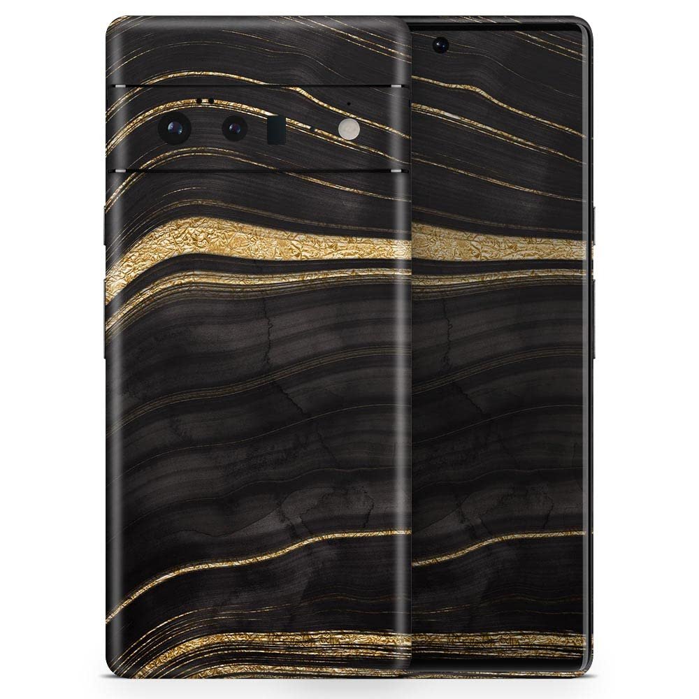 Design Skinz Vivid Agate Vein Slice Foiled V9 Full-Body Cover Wrap Decal Skin-Kit Compatible with Google Pixel 1 (Screen Trim & Back Skin)