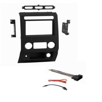 2 Din Car Stereo Kit, Wire Harness and AM/FM Antenna Adapter -Made for Ford: 2017 2018 2019 Ford F250 F350 F450 F550 -XL Trim Only, No Factory External Amp Vehicles, No Factory Color Screen Vehicles