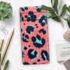Design Skinz Leopard Coral and Teal V23 Full-Body Cover Wrap Decal Skin-Kit Compatible with Google Pixel 4 (Screen Trim & Back Skin) view 3