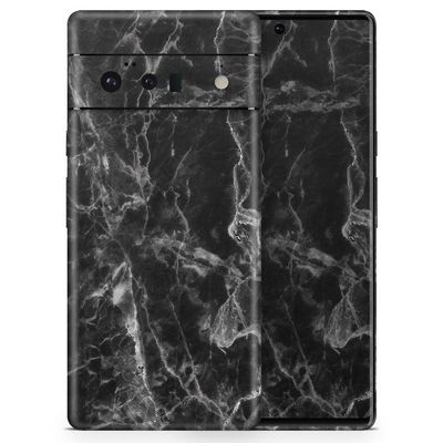 Design Skinz Smooth Black Marble Full-Body Cover Wrap Decal Skin-Kit Compatible with Google Pixel 3 XL (Screen Trim & Back Skin)