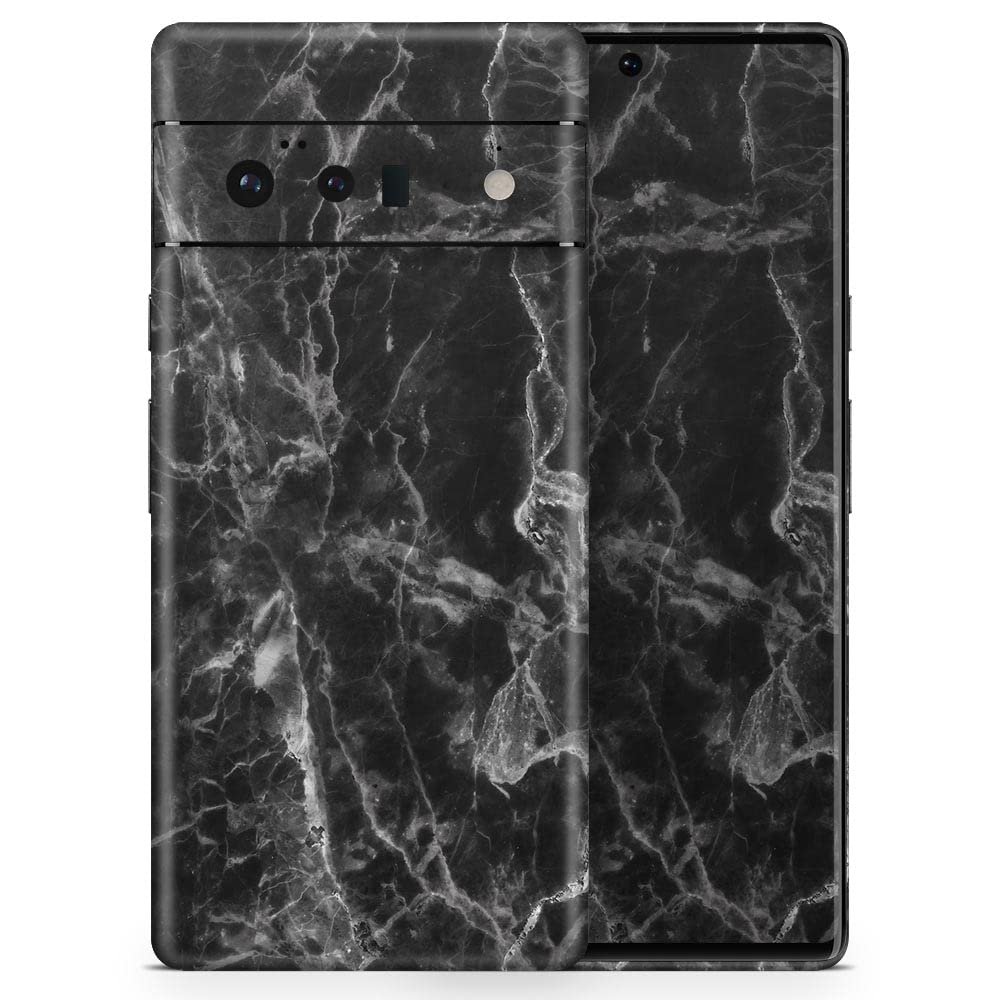 Design Skinz Smooth Black Marble Full-Body Cover Wrap Decal Skin-Kit Compatible with Google Pixel 3 XL (Screen Trim & Back Skin)