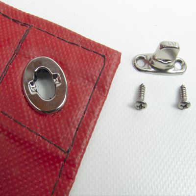 Northwest Tarp & Canvas Skylight/Hatch Cover, Heavy Duty Vinyl Fabric w/Eyelets Installed for Turn Button Attachment 3' X 3' Feet (Red 3' X 3' Feet)