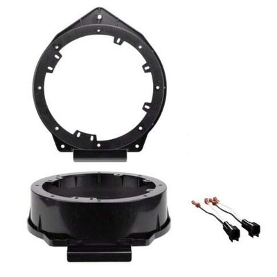 6 6.5 6.75 Inch Front Door Speaker Adapter Mount Plates + Wire Connector for 2010 2011 2012 2013 2014 2015 Chevrolet Camaro