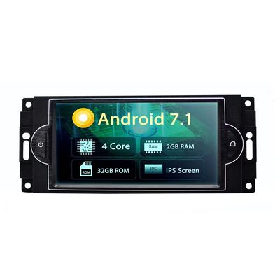 ROADYAKO 6.95Inch Indash 1Din Android 7.1 Car Stereo Radio for Jeep Grand Cherokee 2005 2006 2007 2008 2009 2010 Auto GPS Navigation Head Unit 4G WiFi RDS