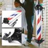 Barber Pole LED Light, Classic Style Hair Salon Barber Shop Open Sign Rotating Red White Blue LED Strips Pole Light Hair Salon Sign Wall Mount Rotating Light LED Hair Salon Lamp Salon Light (41") view 3