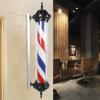 Barber Pole LED Light, Classic Style Hair Salon Barber Shop Open Sign Rotating Red White Blue LED Strips Pole Light Hair Salon Sign Wall Mount Rotating Light LED Hair Salon Lamp Salon Light (41") view 4