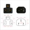 greenDracaena Dracaena 10 Pack IEC320 C14 Male to Nema 5-15R PDU USA UPS Extension Power Plug Adapter,IEC C14 Male Plug to Nema 5-15R US 3 Pin Female Power Adapter Connector view 2