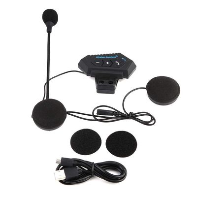 Fydun Bluetooth Motorcycle Helmet - BT Headset, Black, 4.1 + EDR, 15-20m Range, 8H Playback, Commuting & Phone Calling