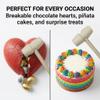 MIHEY 24 Pack Mini Wooden Hammers for Breakable Chocolate Hearts view 2