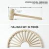 MIHEY 24 Pack Mini Wooden Hammers for Breakable Chocolate Hearts view 4