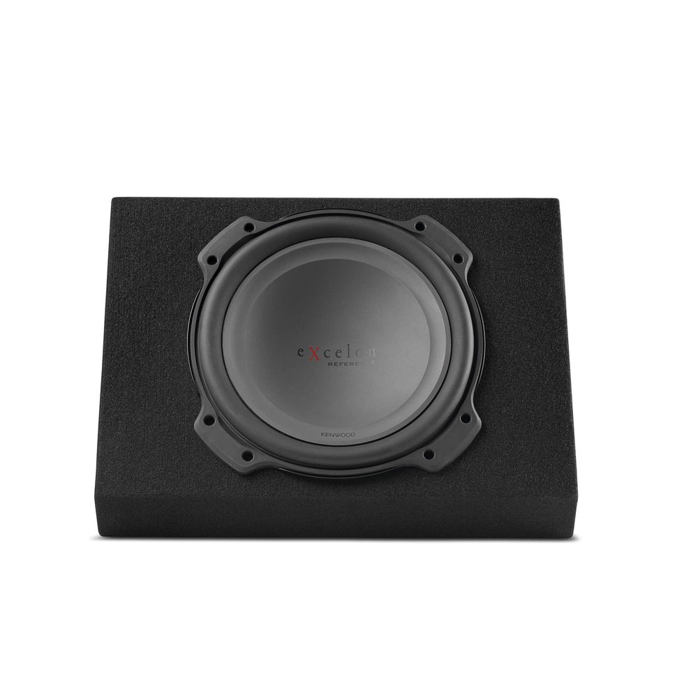 Kenwood Excelon P-XRW1202WB 12" Oversized Subwoofer with Sealed Wedge Enclosure | Ribbed Polypropylene Cone with Rubber Surround