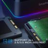 Inateck RGB SATA to USB 3.0 Hard Drive Docking Station with Offline Clone, for 2.5 and 3.5 Inch HDDs and SSDs, UASP Supported, Black SA02003 view 3