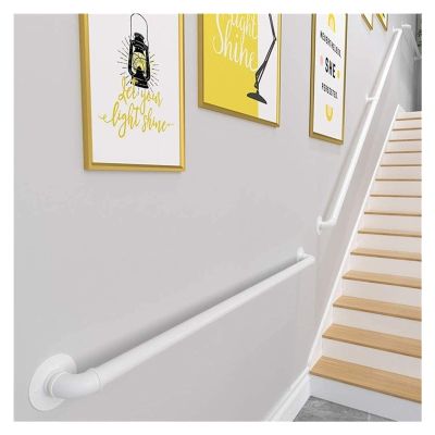 WYFZT White Stair Banister Handrail | Stair Rail Kit | Handrails for Stairs 1 2 3 4 5 6 metres, Stairway Railing | Hand Rails for Indoor Stairs Outdoor Step Wall Mounted (Size : 9ft/270cm)
