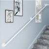 WYFZT White Handrail for Stairs Step,Indoor and Outdoor Stair Banister Railing Support Kit, 1m 1.5m 2m 2.5m 3m Wrought Iron Elderly Kids Safety Hand Rails (Size : 280cm) view 3