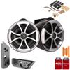 Wet Sounds ICON8B-X 8" Black Fixed Tower Speakers with Malibu G5 Tower Adapters view 2