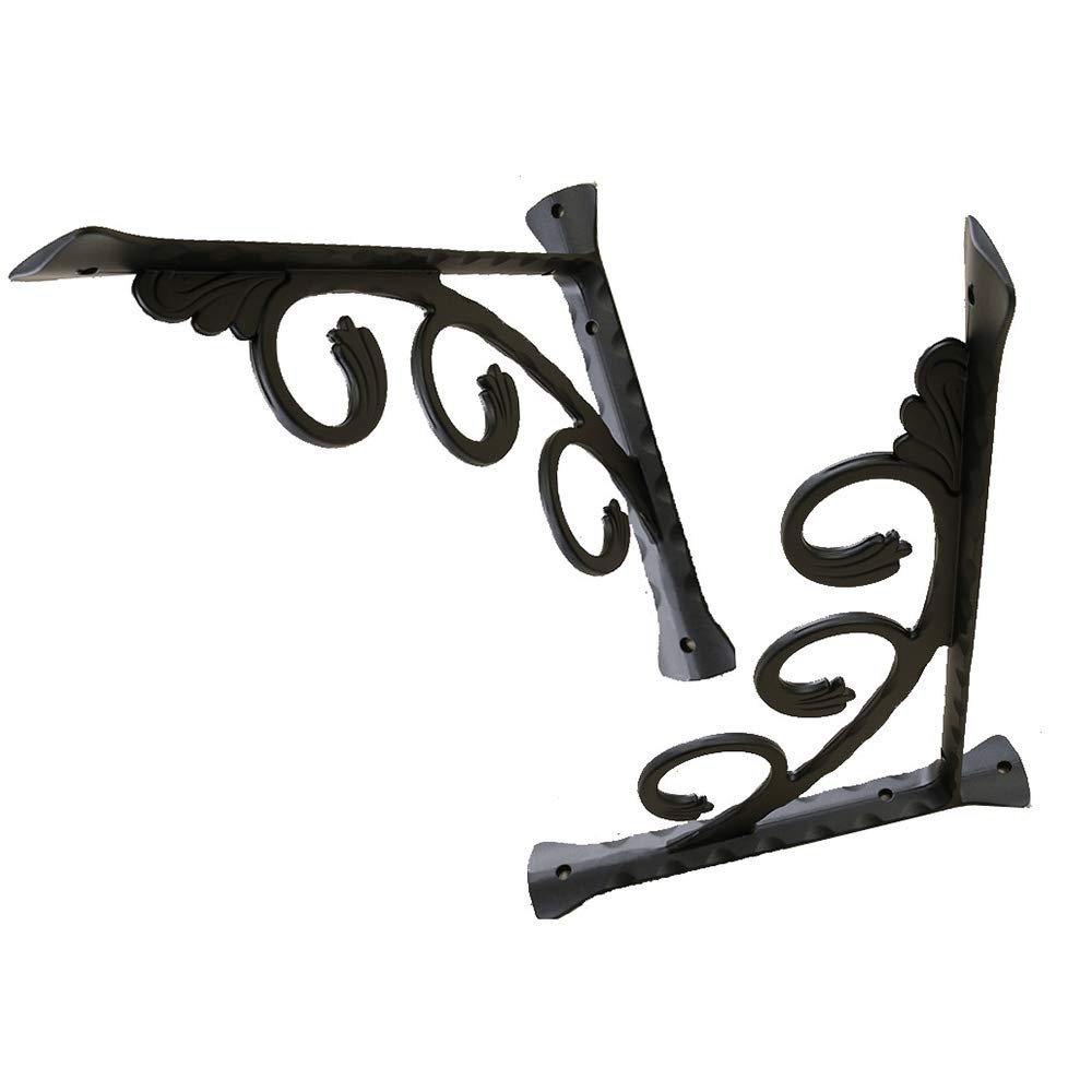 YXCH Regaltrger Wandmontage Regalwinkel Retro Regalhalter Schwarz Rechtwinklig Regalhalterung - Stabile Halterung Fr Regale Aller Art, 2er Set (1512cm)