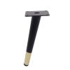 ZXCASDF Sofa Legs Round Solid Metal Furniture Legs Sofa Replacement Legs Perfect for Mid-Century Modern/Great IKEA Hack for Sofa, Couch, Bed, Coffee Table,Black with Gold,20cm view 1