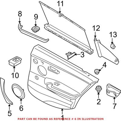 Genuine OEM Front or Rear Speaker Cover Beige For BMW E84 E90 E91 325i 325xi 328i xDrive 328xi 330i 330xi 335d 335i 335xi M3 X1 2006-2015