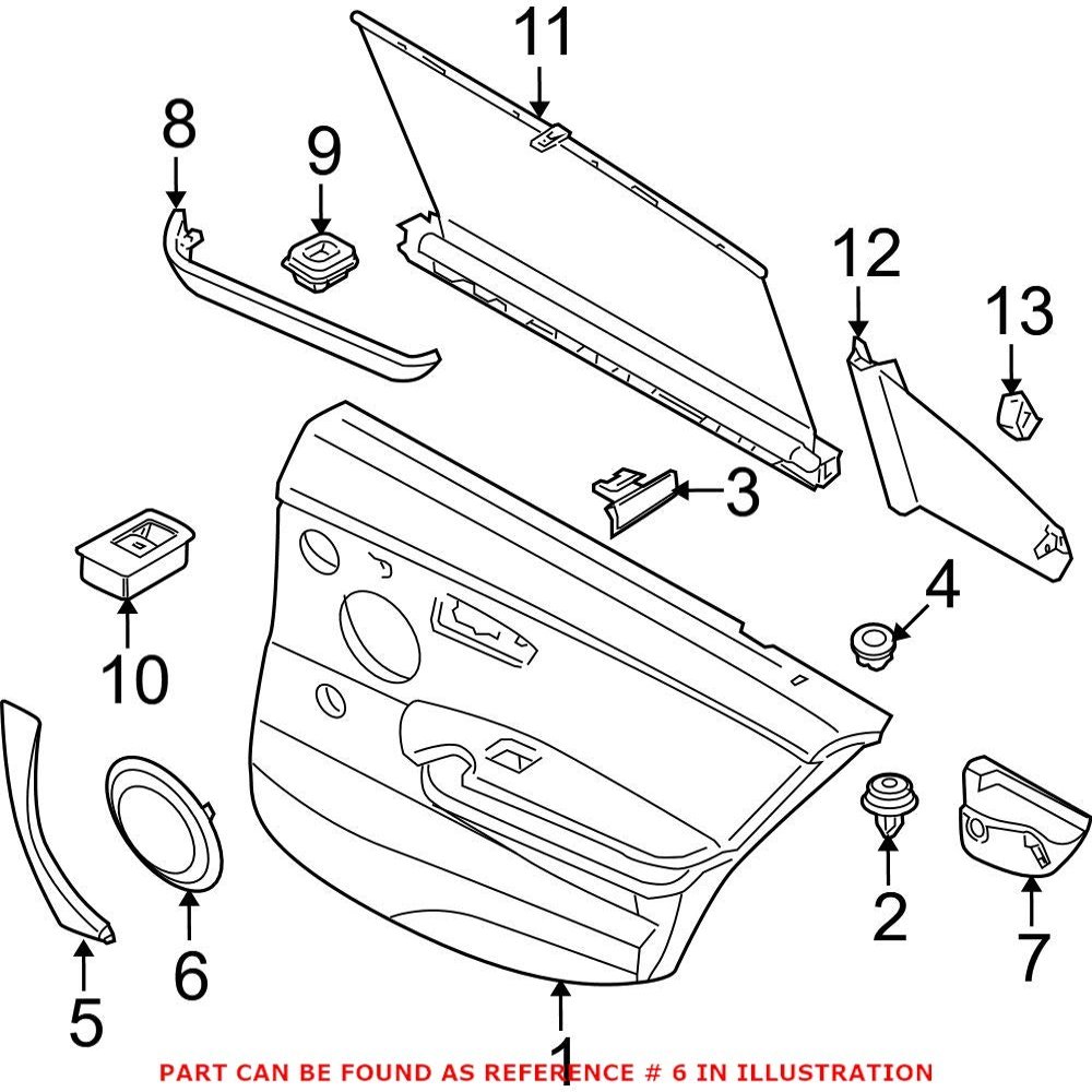 Genuine OEM Front or Rear Speaker Cover Beige For BMW E84 E90 E91 325i 325xi 328i xDrive 328xi 330i 330xi 335d 335i 335xi M3 X1 2006-2015