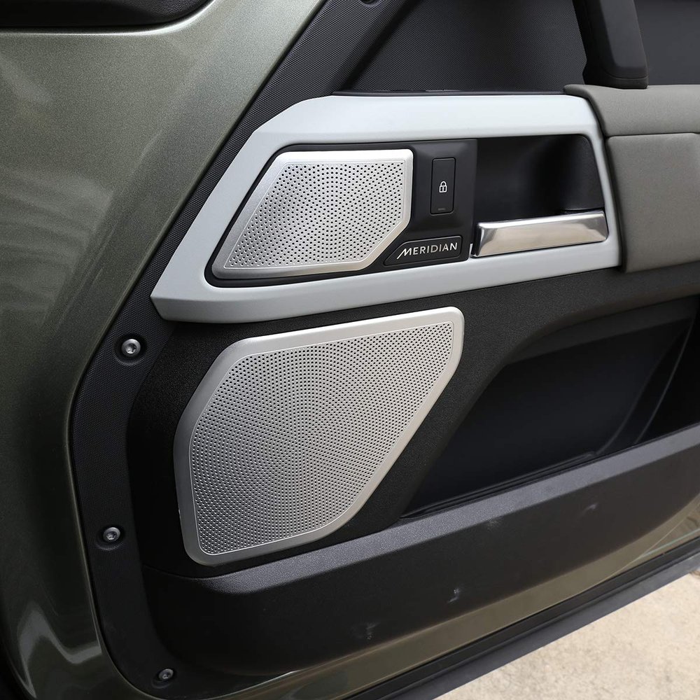 Aluminum Alloy Car Door Loudspeaker Cover Trim 8pcs for Land Rover Defender 110 90 2020