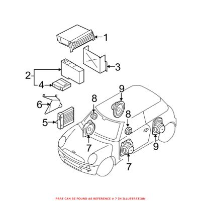 Genuine OEM Speaker for Mini R50 R52 R53 Cooper 2002-2005 1.6L L4 FWD Harman Kardon