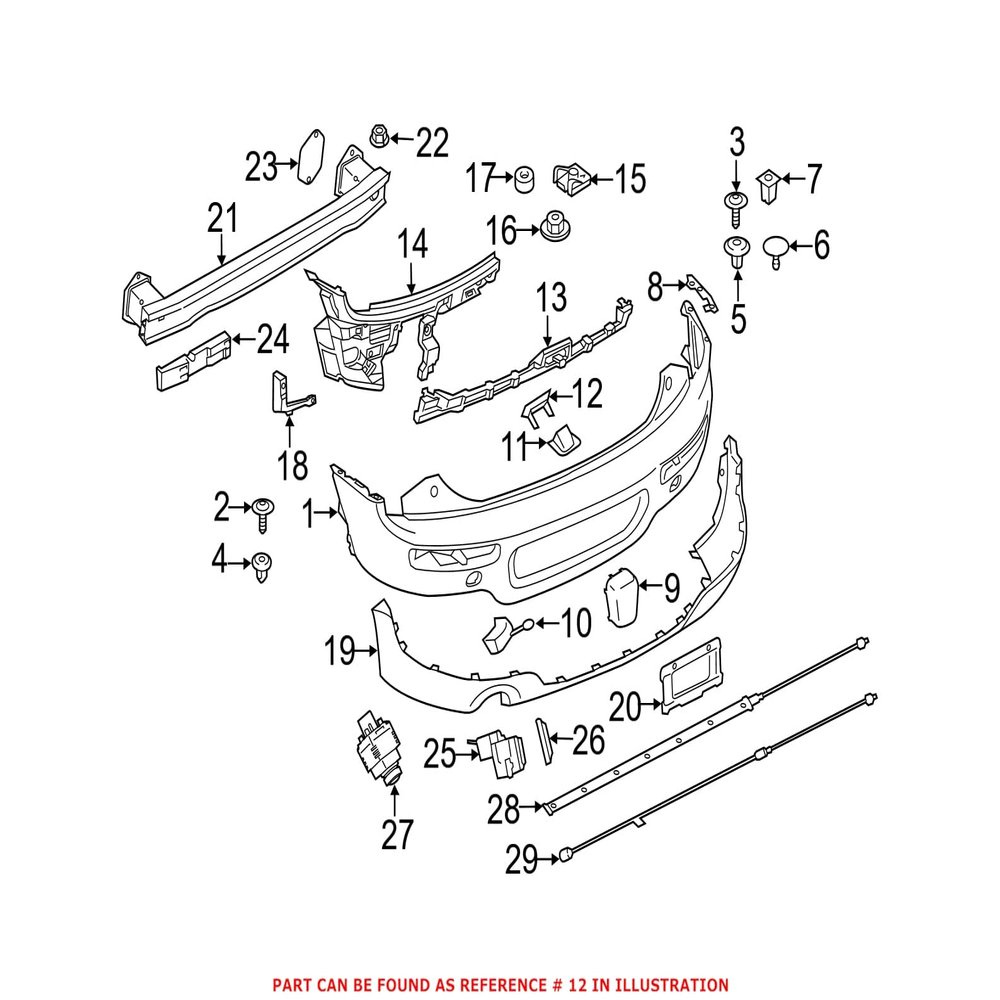 Genuine OEM Park Assist Camera Bracket For Mini F54 Cooper Clubman ALL4 Base John Cooper Works S 2016-2019 Turbo