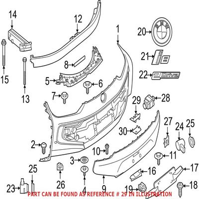 Genuine OEM Park Assist Camera Bracket M Sport For BMW F39 X2 2018-2020 2.0L L4 Turbo Sport Pkg