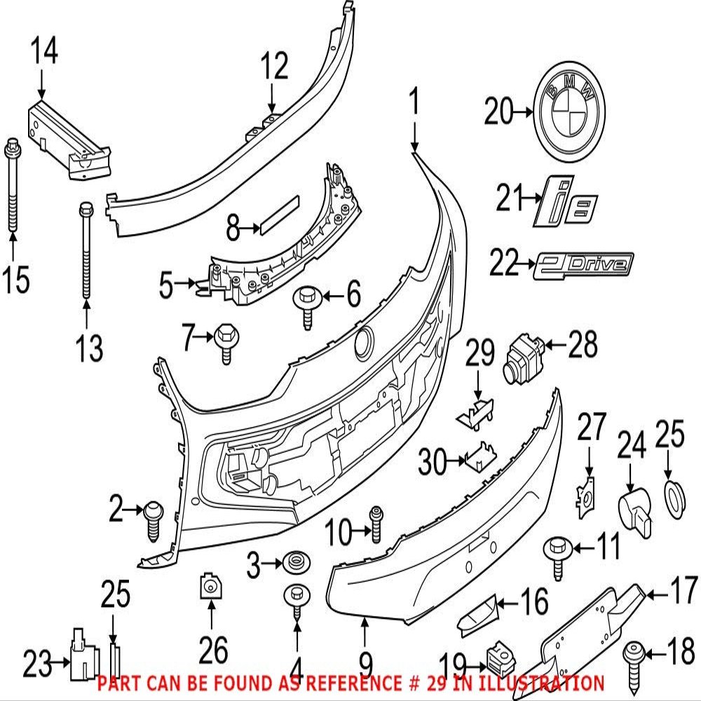 Genuine OEM Park Assist Camera Bracket M Sport For BMW F39 X2 2018-2020 2.0L L4 Turbo Sport Pkg