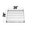 Regal Altair Chrome Wire Shelf |Pack of 2 Shelves| for Storage in Dry Environments | Ideal for Stores, Restaurants, Businesses and Homes (Chrome Wire Shelves, 24''W x 24''L) view 2