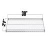 Regal Altair Chrome Wire Shelf |Pack of 2 Shelves| for Storage in Dry Environments | Ideal for Stores, Restaurants, Businesses and Homes (Chrome Wire Shelves, 21''W x 30''L) view 2
