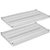 Regal Altair Chrome Wire Shelf |Pack of 2 Shelves| for Storage in Dry Environments | Ideal for Stores, Restaurants, Businesses and Homes (Chrome Wire Shelves, 21''W x 54''L) view 1