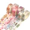 YUBX Flowers Washi Tape 6 Rolls Gold Foil Decorative Paper Masking Tape for Scrapbooking, Craft and DIY view 1