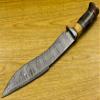 Damascus KE-01308-HK Custom and Handmade Steel Hunting Knife with Leather Sheath view 3