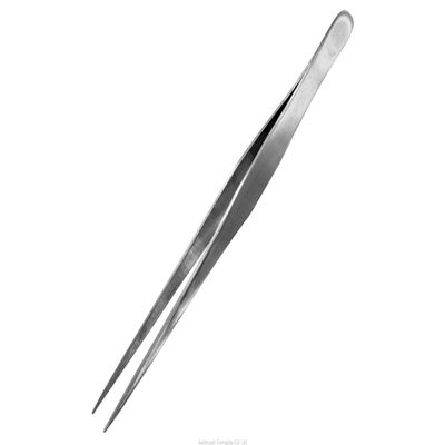 Vallejo T12008 Straight Tip Stainless Steel Tweezers (175 mm)