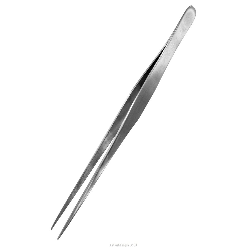 Vallejo T12008 Straight Tip Stainless Steel Tweezers (175 mm)