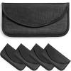 4 Pieces Faraday Bags Phone for Key Fob Protector Car RFID Signal Blocking Anti-tracking Faraday Pouch Shielding Wallets for Cell Phone Privacy Card Protection(Nylon Fabric) view 1