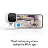Blink Mini - Compact indoor plug-in smart security camera, 1080p HD video, night vision, motion detection, two-way audio, easy set up, Works with Alexa  4 cameras (White) view 3