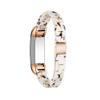 Ayeger Resin Band Compatible with Fitbit Alta/Alta HR/Ace,Women Men Resin Accessory Rose Gold Buckle Band Wristband Strap Blacelet (Nougat White) view 2