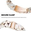 Ayeger Resin Band Compatible with Fitbit Alta/Alta HR/Ace,Women Men Resin Accessory Rose Gold Buckle Band Wristband Strap Blacelet (Nougat White) view 3