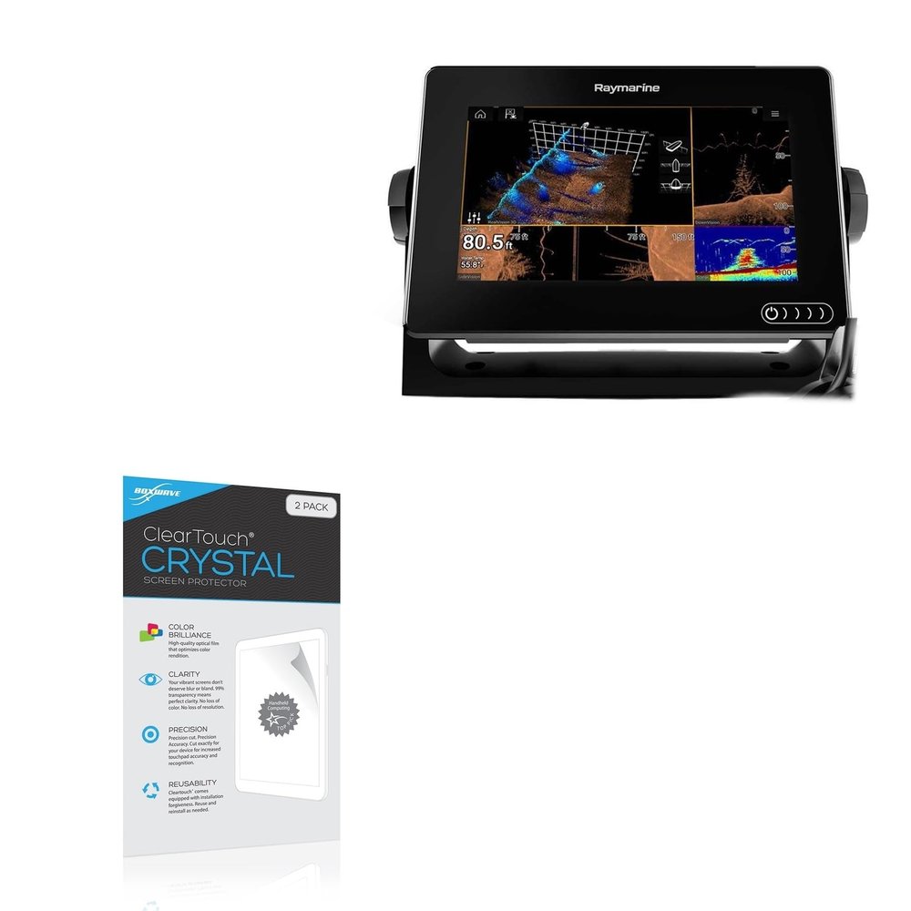 BoxWave Screen Protector Compatible with Raymarine Axiom+ 7 - ClearTouch Crystal (2-Pack), HD Film Skin - Shields from Scratches