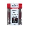 Terminator Impact Power Bit Hex, 15 Piece. 5/32" x 49mm view 2